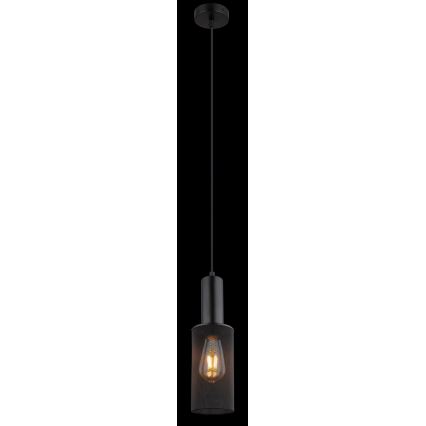 Globo - Luster na sajli 1xE27/60W/230V crna