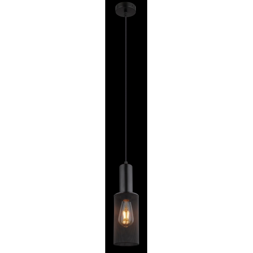 Globo - Luster na sajli 1xE27/60W/230V crna