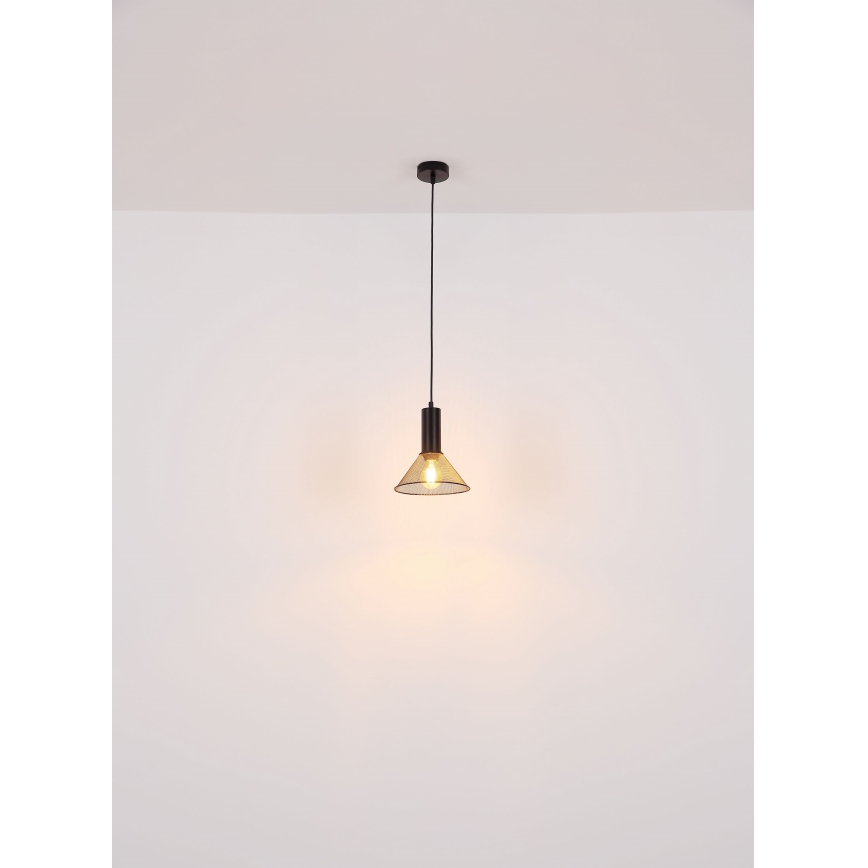 Globo - Luster na sajli 1xE27/60W/230V crna