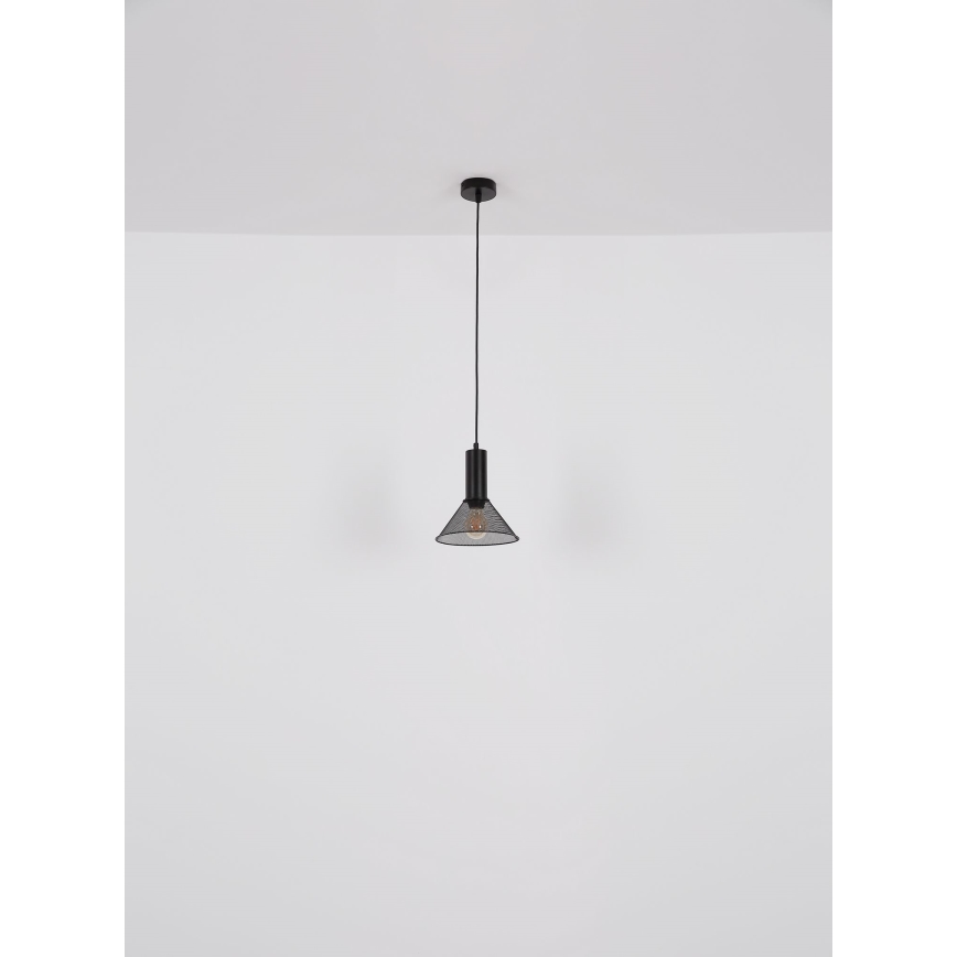 Globo - Luster na sajli 1xE27/60W/230V crna
