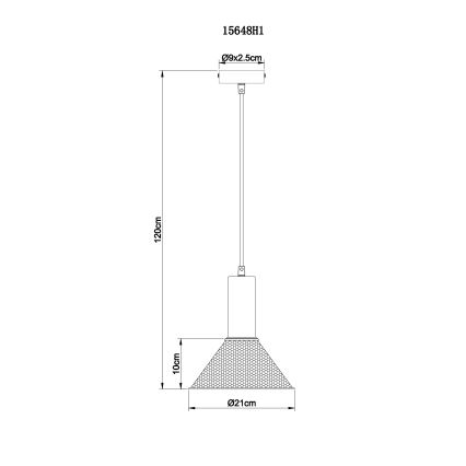 Globo - Luster na sajli 1xE27/60W/230V crna