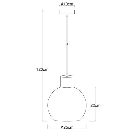 Globo - Luster na sajli 1xE27/40W/230V