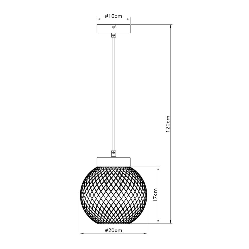 Globo - Luster na sajli 1xE27/60W/230V