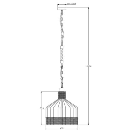 Globo - Luster na lancu 1xE27/60W/230V