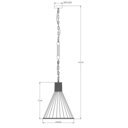 Globo - Luster na lancu 1xE27/60W/230V