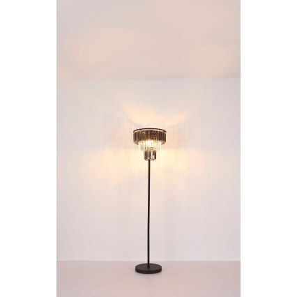 Globo - Podna lampa 3xE27/40W/230V pr. 40 cm crna
