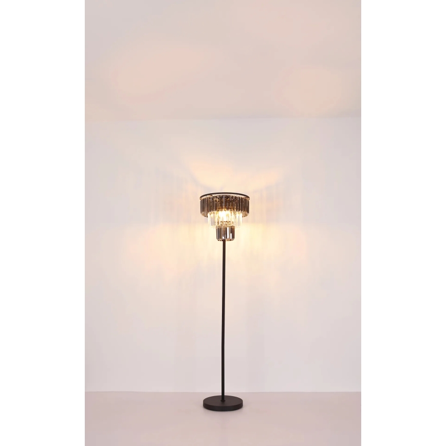 Globo - Podna lampa 3xE27/40W/230V pr. 40 cm crna