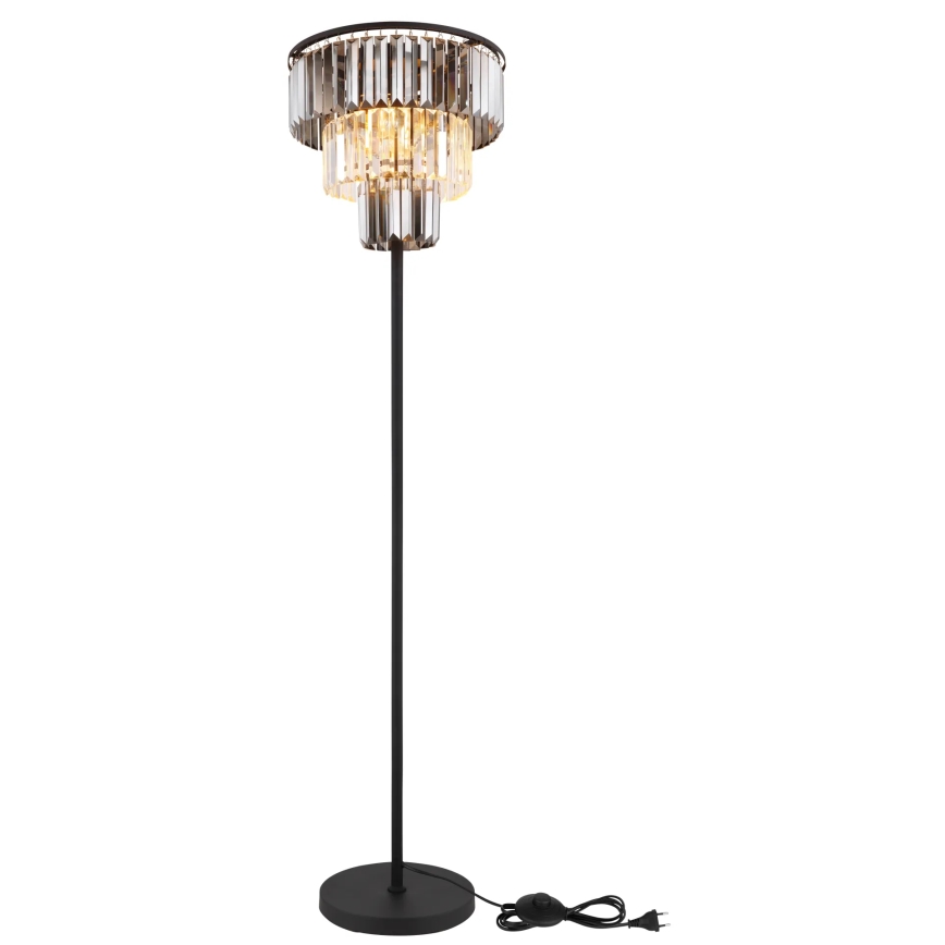 Globo - Podna lampa 3xE27/40W/230V pr. 40 cm crna