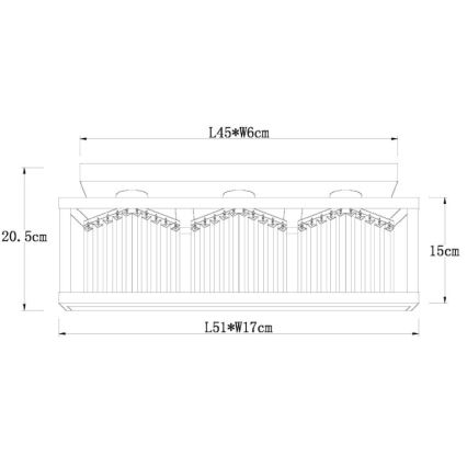 Globo - Nadgradni luster 3xE27/40W/230V