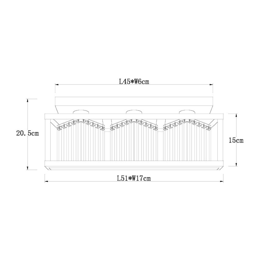 Globo - Nadgradni luster 3xE27/40W/230V