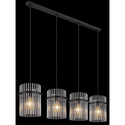 Globo - Luster na sajli 4xE27/60W/230V crna