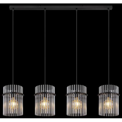 Globo - Luster na sajli 4xE27/60W/230V crna
