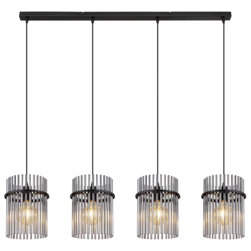 Globo - Luster na sajli 4xE27/60W/230V crna