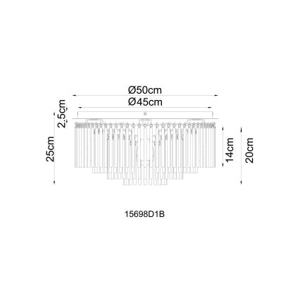 Globo - Stropna svjetiljka 5xE27/60W/230V promjer 50 cm