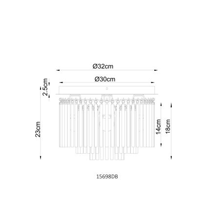 Globo - Stropna svjetiljka 5xE14/40W/230V promjer 32 cm