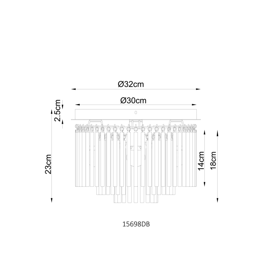 Globo - Stropna svjetiljka 5xE14/40W/230V promjer 32 cm
