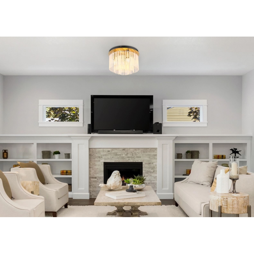 Globo - Stropna svjetiljka 5xE27/40W/230V Ø 32 cm zlatna