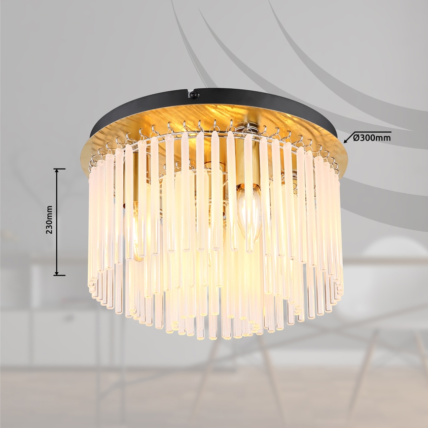 Globo - Stropna svjetiljka 5xE27/60W/230V pr. 32 cm zlatna