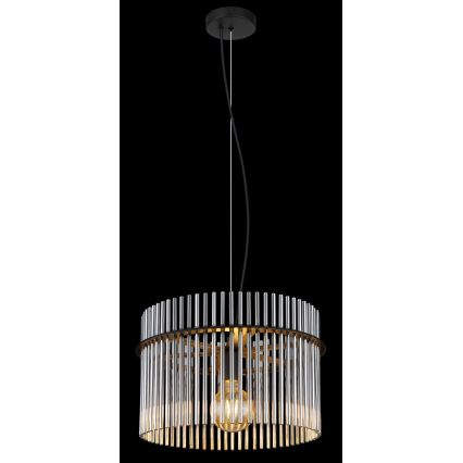 Globo - Luster na sajli 1xE27/60W/230V pr. 40 cm crna