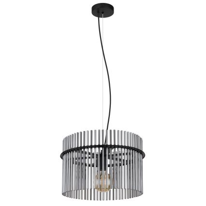 Globo - Luster na sajli 1xE27/60W/230V pr. 40 cm crna