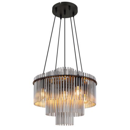 Globo - Luster na sajli 5xE27/60W/230V crna