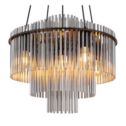Globo - Luster na sajli 5xE27/60W/230V crna