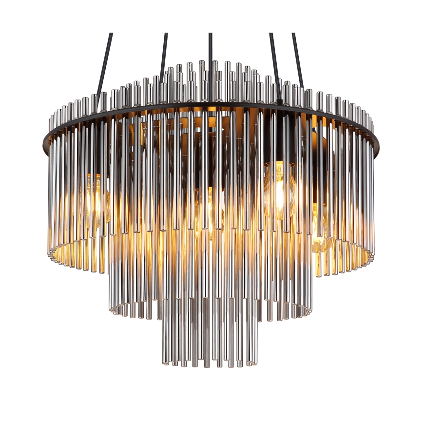 Globo - Luster na sajli 5xE27/60W/230V crna