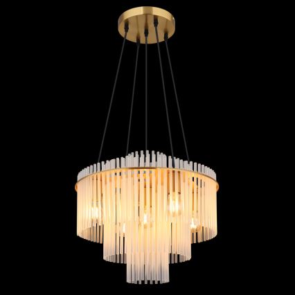 Globo - Luster na sajli 5xE27/60W/230V zlatni