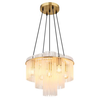 Globo - Luster na sajli 5xE27/60W/230V zlatni