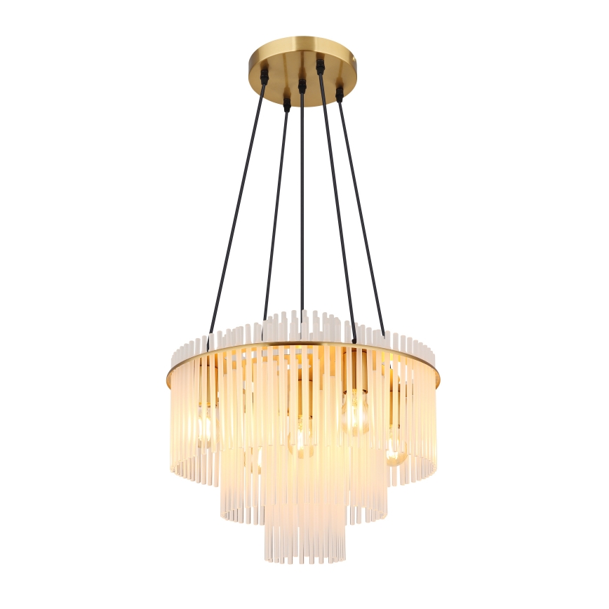 Globo - Luster na sajli 5xE27/60W/230V zlatni