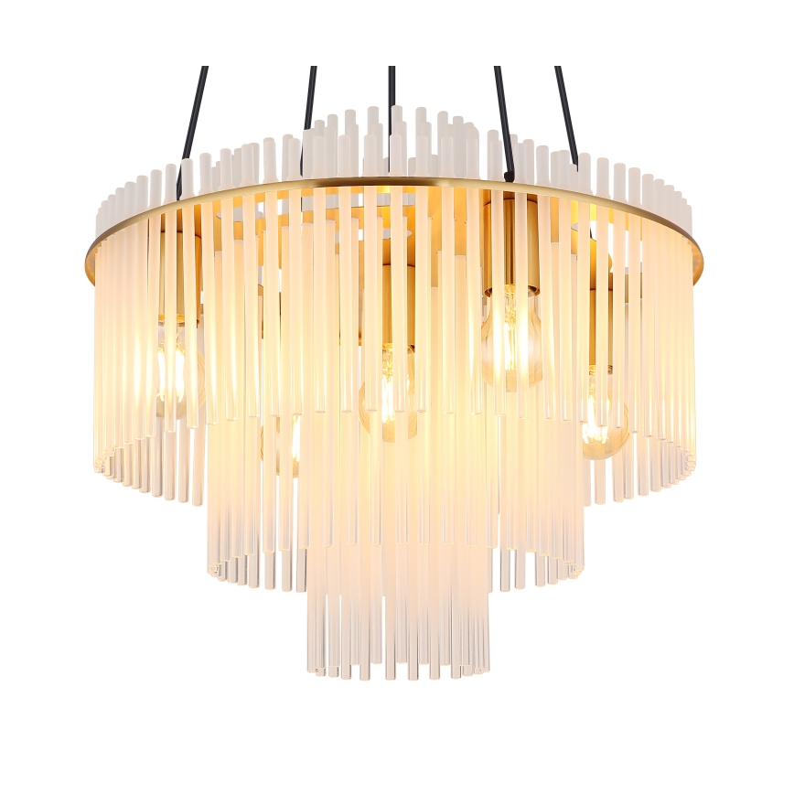 Globo - Luster na sajli 5xE27/60W/230V zlatni