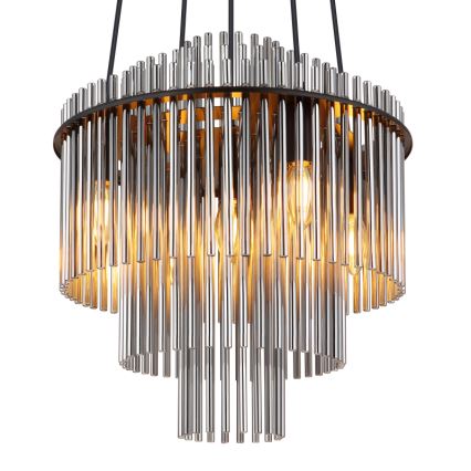 Globo - Luster na sajli 5xE14/40W/230V crna