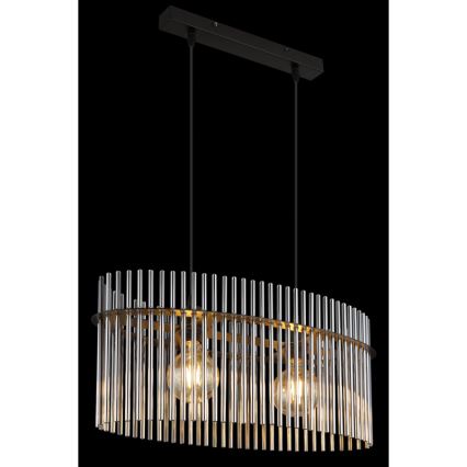 Globo - Luster na sajli 2xE27/60W/230V crna