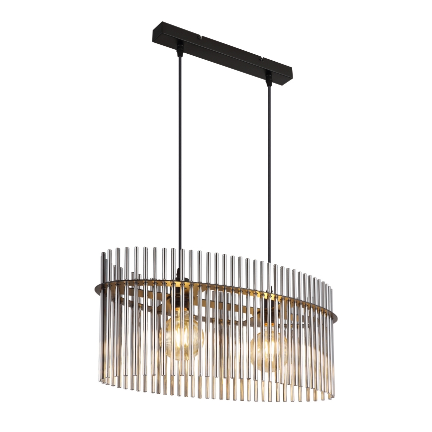 Globo - Luster na sajli 2xE27/60W/230V crna