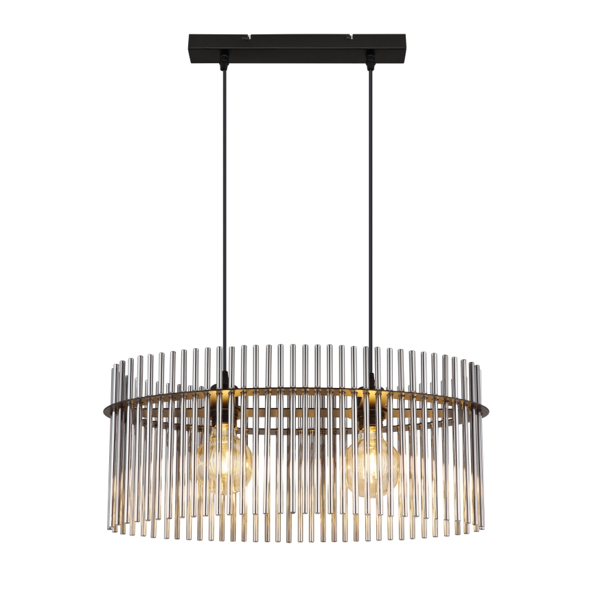 Globo - Luster na sajli 2xE27/60W/230V crna