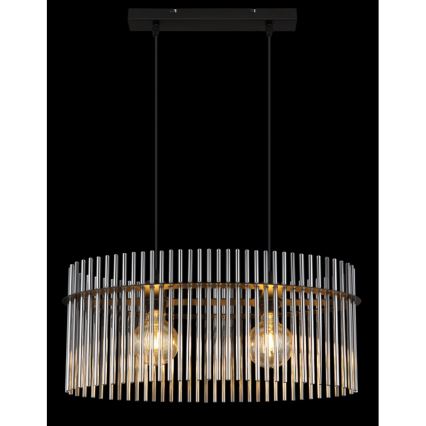 Globo - Luster na sajli 2xE27/60W/230V crna