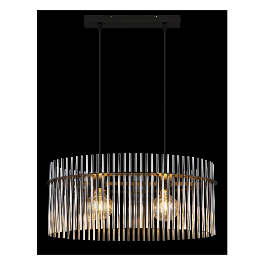 Globo - Luster na sajli 2xE27/60W/230V crna