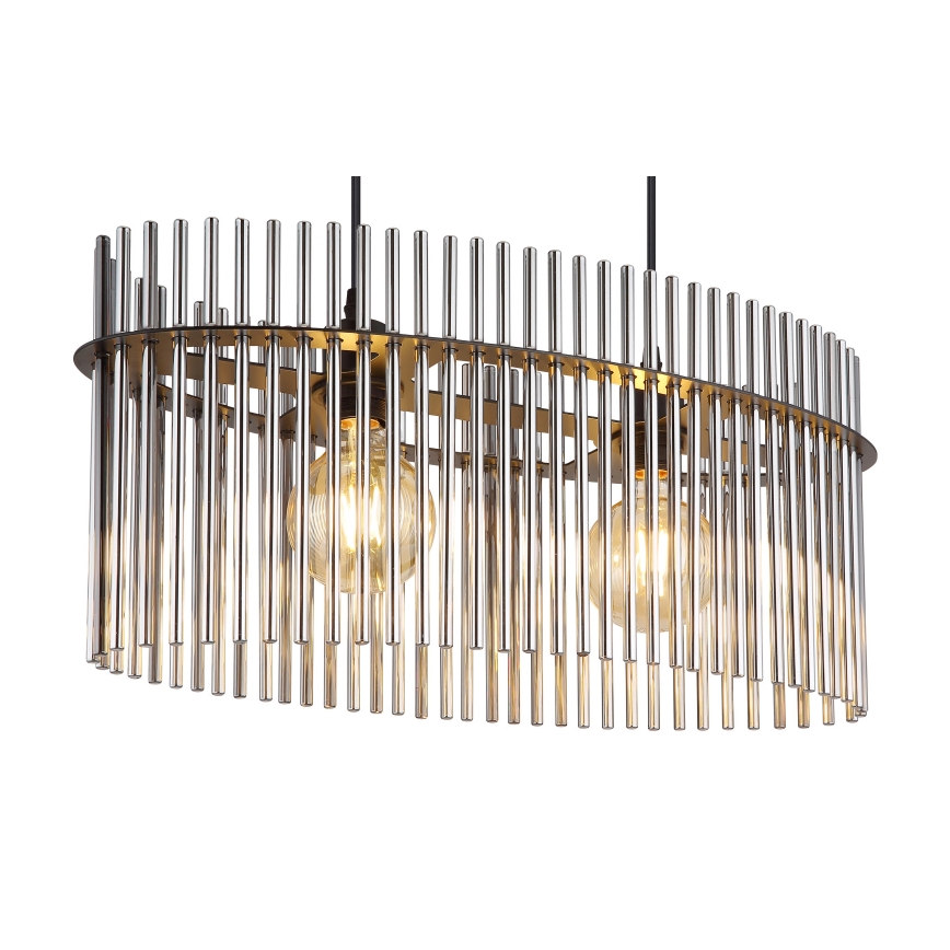 Globo - Luster na sajli 2xE27/60W/230V crna