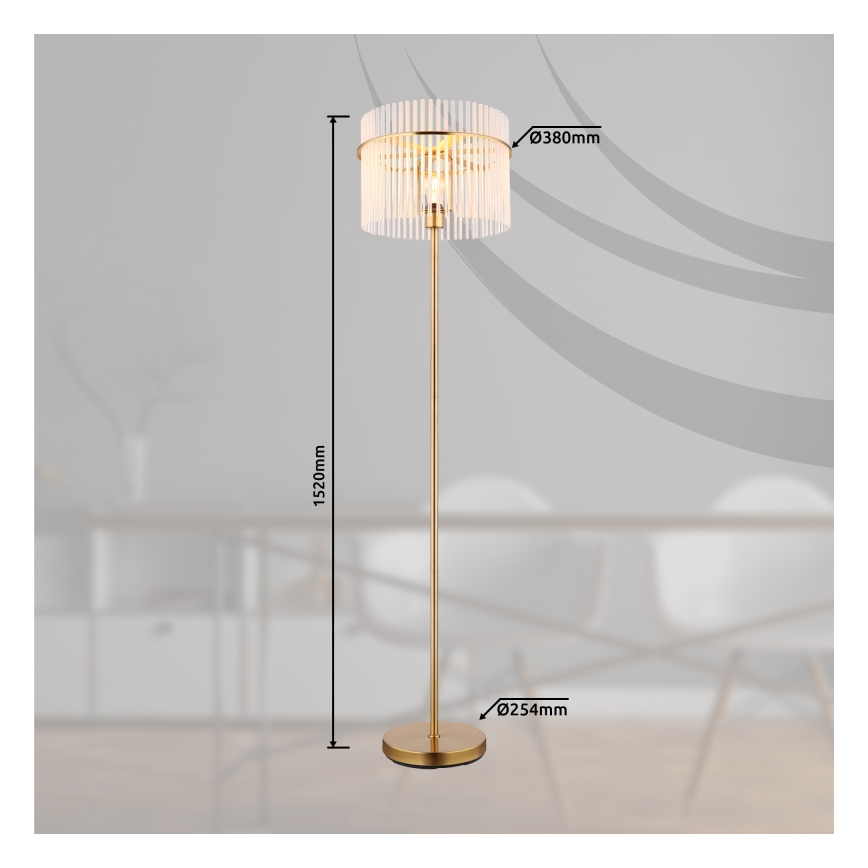 Globo - Podna lampa 1xE27/60W/230V zlatna