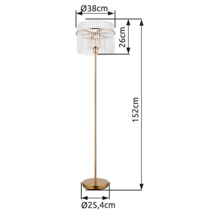 Globo - Podna lampa 1xE27/60W/230V zlatna