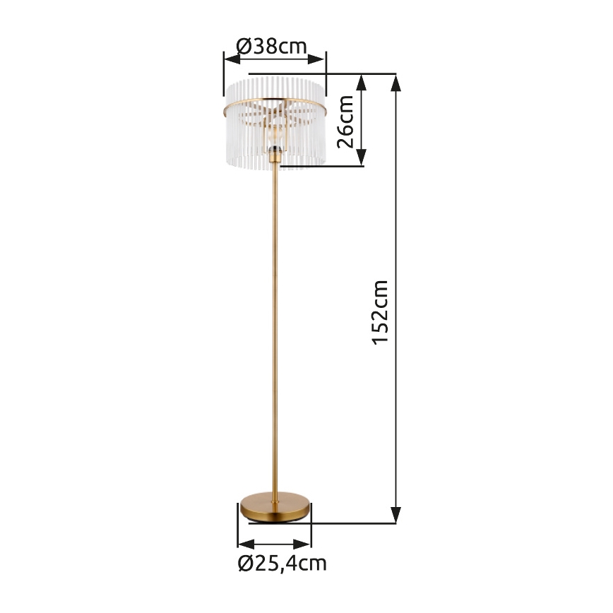 Globo - Podna lampa 1xE27/60W/230V zlatna