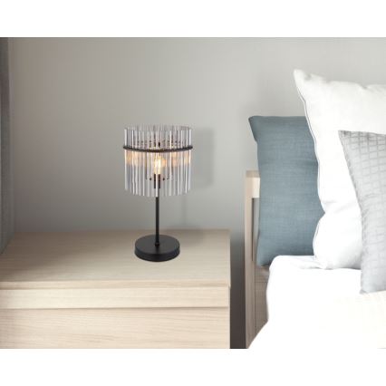 Globo - Stolna lampa 1xE27/60W/230V Ø 30 cm crna