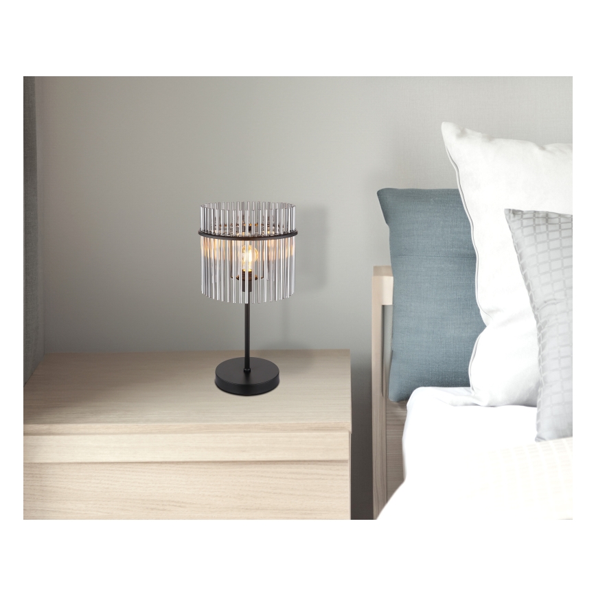 Globo - Stolna lampa 1xE27/60W/230V Ø 30 cm crna
