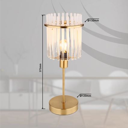 Globo - Stolna lampa 1xE14/40W/230V pr. 15 cm zlatna