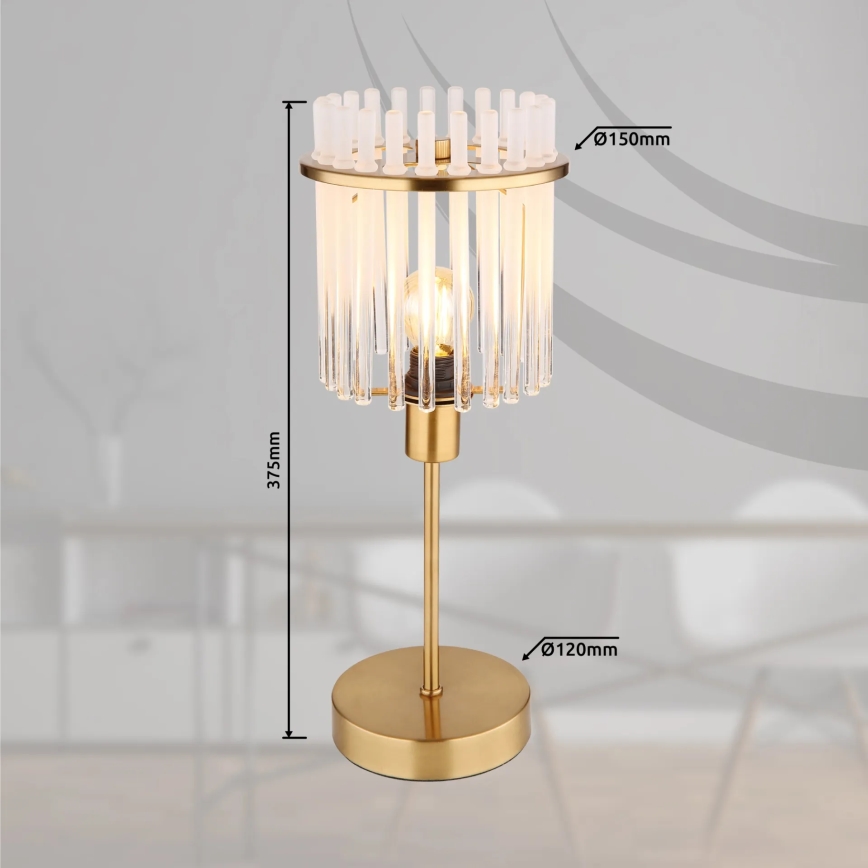 Globo - Stolna lampa 1xE14/40W/230V pr. 15 cm zlatna