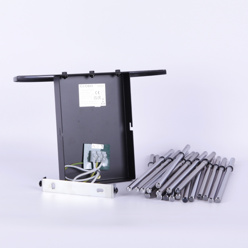 Globo - Zidna svjetiljka 1xE27/60W/230V crna