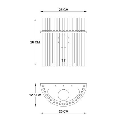 Globo - Zidna svjetiljka 1xE27/60W/230V crna