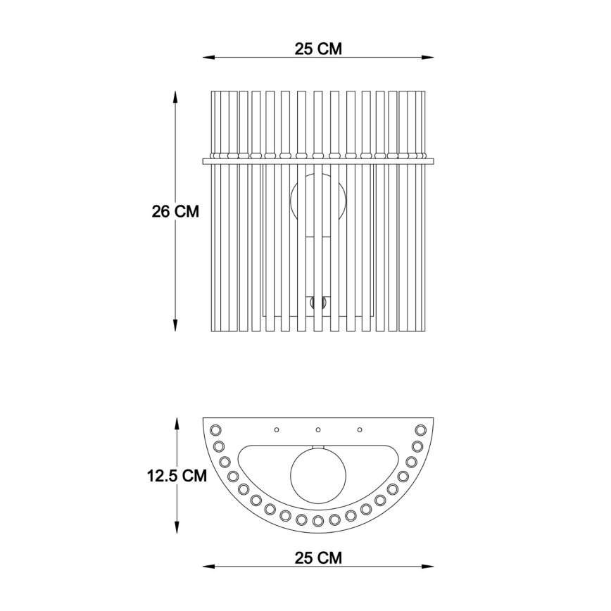 Globo - Zidna svjetiljka 1xE27/60W/230V crna