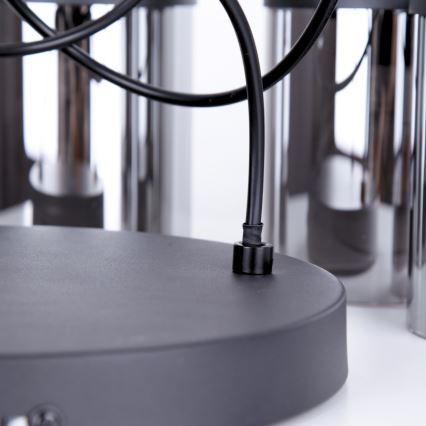 Globo - Luster na sajli 3xE27/15W/230V pr. 27 cm hrast