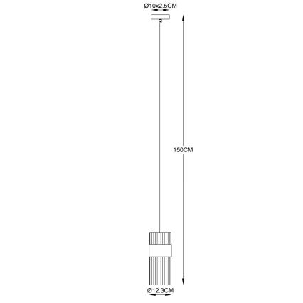 Globo - Luster na sajli 1xE27/60W/230V